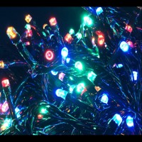 Черный Провод Гирлянда Шарики 300LED warm AND 100-10