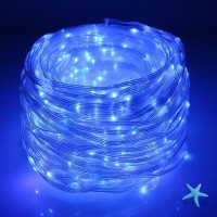 ПРОЗРАЧНЫЙ провод Гирлянда Синий XL-53-5 ∙ Гирлянда LED 500 прозрачный провод .  синий свет