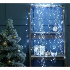 Светодиодная гирлянда конский хвост холодный белый 20 нитей 2 м от USB, новогодняя гирлянда 400 Led