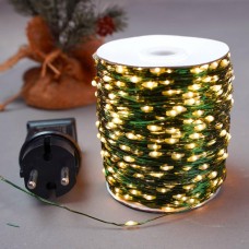 Гирлянда роса на зеленом проводе 150 метров 1500 лед Niki Light капля росы с уличная гирлянда на пульте тепло белая