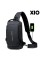Сумка мужская XIO Fashion с зарядкой USB и кодовым замком 32х6х16 см Черная