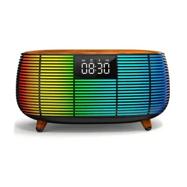 Колонка Bluetooth NSP-0384 з годинником та бездротовим зарядним пристроєм