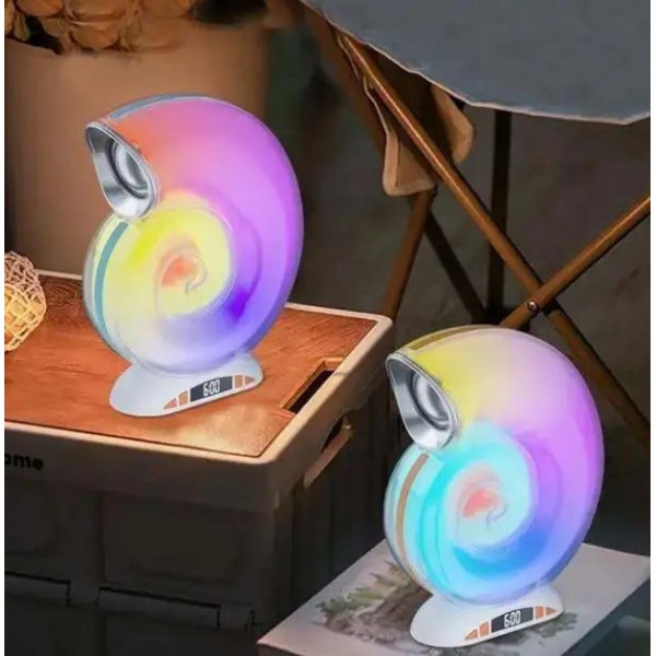 Настольная лампа Shell Little Sea L39 RGB с часами и Bluetooth колонкой