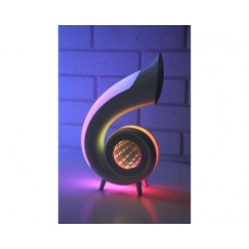 Ночник с часами и Bluetooth колонкой G69 Pro LED Lyrics Белая 