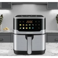 Аерофритюрниця Sokany SK-10085 мультипіч 2200 Вт, аерогриль 7,5 л, сенсорне керування, Нержавіюча сталь