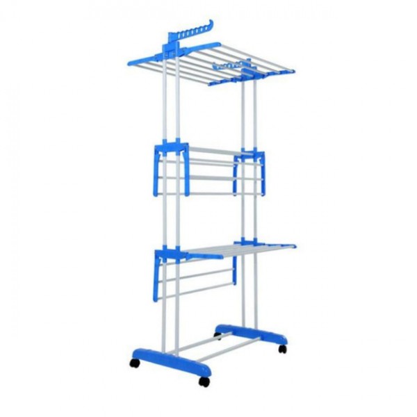 Складная сушилка для белья до 50 кг (172х73х64см) Garment Rack With Wheels / Многоярусная вешалка для одежды