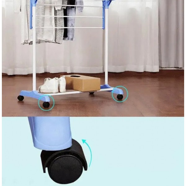 Складная сушилка для белья до 50 кг (172х73х64см) Garment Rack With Wheels / Многоярусная вешалка для одежды