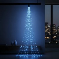 Кінський хвіст 2м 20 ниток колір Холодний гірлянда USB