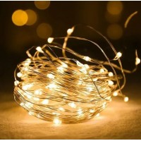 Гірлянда Батарейка+usb волосінь 5м Теплий б/р