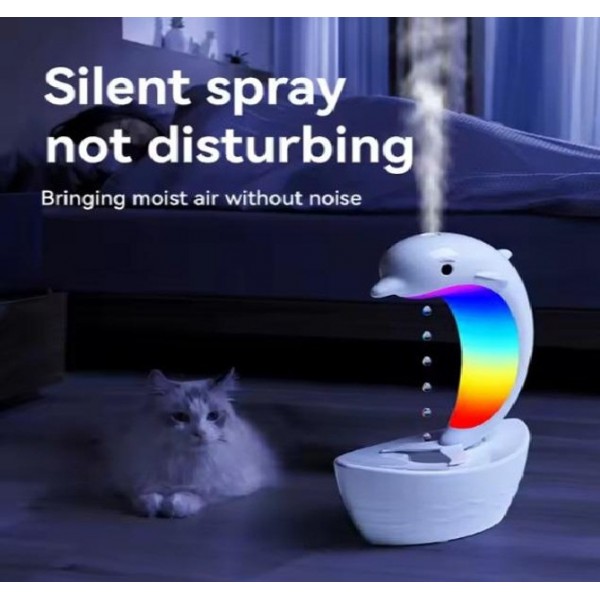 Декоративный увлажнитель воздуха Y-18 Dolphin Rainbow с антигравитацией и подсветкой