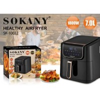 Мультипіч Sokany SK-10032, 7 л, 1800 Вт Аерогриль без олії Цифрова аерофритюрниця з таймером та антипригарним покриттям
