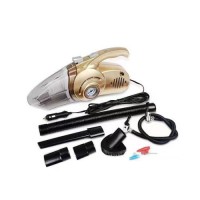 Пилосос із змінними насадками автомобільний 4in1 Car Mounted Vacuum Cleane Чорний із золотим