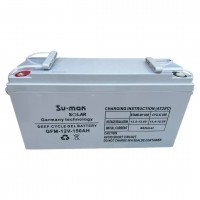 Акумуляторна батарея Su-Mak Solar GEL150-12, 12V, 150Ah / Акумулятор гелевий для сонячних батарей / АКБ гелевого типу