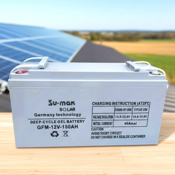 Аккумуляторная батарея Su-Mak Solar GEL150-12, 12V, 150Ah / Гелевый аккумулятор для солнечных батарей / АКБ гелевого типа 