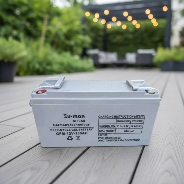 Аккумуляторная батарея Su-Mak Solar GEL150-12, 12V, 150Ah / Гелевый аккумулятор для солнечных батарей / АКБ гелевого типа 