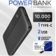 Портативний зарядний пристрій Powerbank S-link G10N повербанк 10000 mAh зовнішній акумулятор 2 USB Type C
