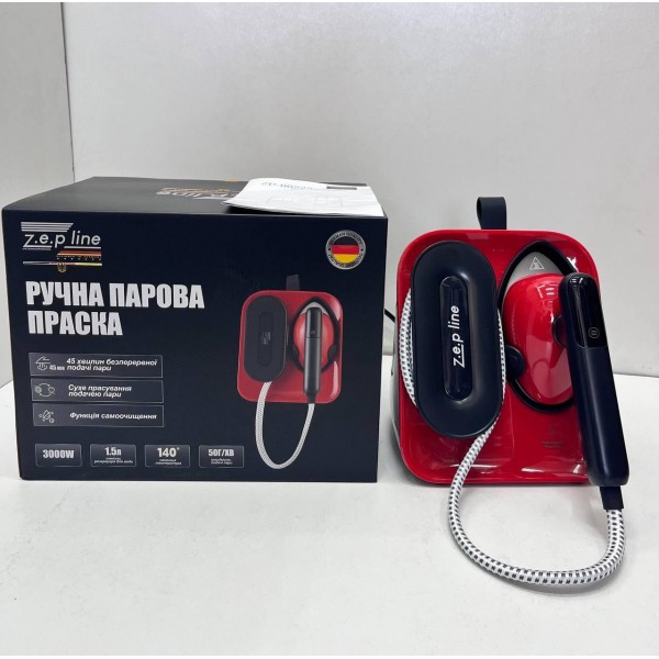 Ручной паровой утюг ZP-00222, 3000 Вт (красный)