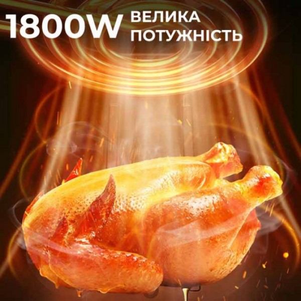 Аэрогриль-фритюрница SOKANY SK-10007 на 6,5 л с таймером и терморегулятором 1800ВТ