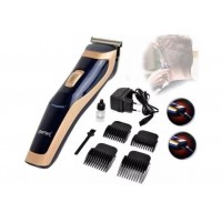 Бездротова машинка для стрижки волосся акумуляторна Gemei GM-6005 Blue