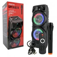 ZQS2801 Портативна Bluetooth колонка 20 Вт, 2x8", 4500 мАг, пульт ДК, мікрофон, музика скрізь