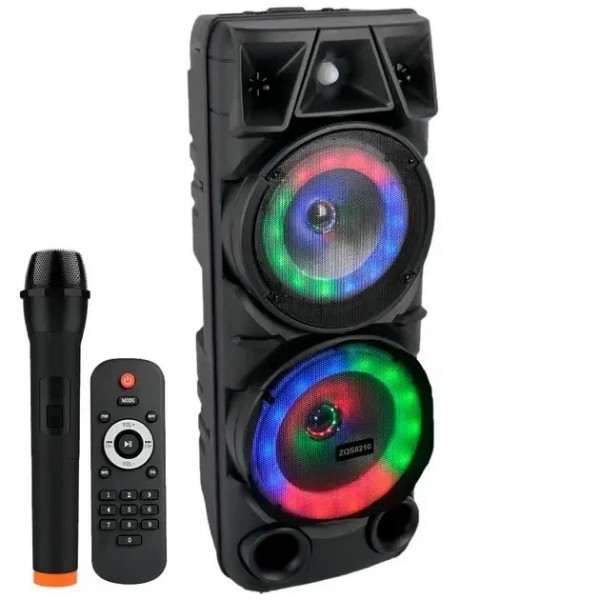 ZQS2801 Портативная Bluetooth колонка 20 Вт, 2x8", 4500 мАч, пульт ДУ, микрофон, музыка везде