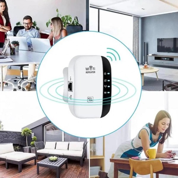 Усилитель репитера WiFi сигнала от сети до 300 Мбит/с LV-WR03 Белый
