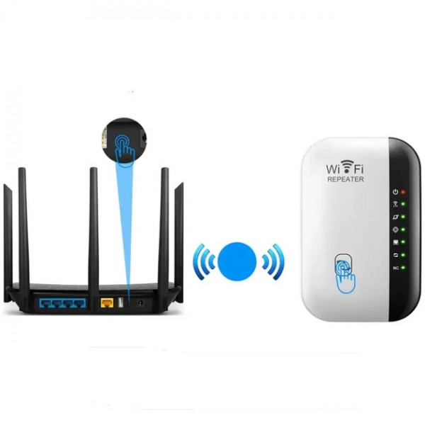 Усилитель репитера WiFi сигнала от сети до 300 Мбит/с LV-WR03 Белый