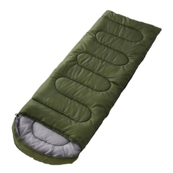 Спальный мешок 220x70 см 1,3кг зеленый. 950-2