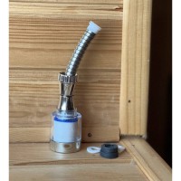 Насадка на кран аератор для води з фільтром 360С Сріблястий. AA-02