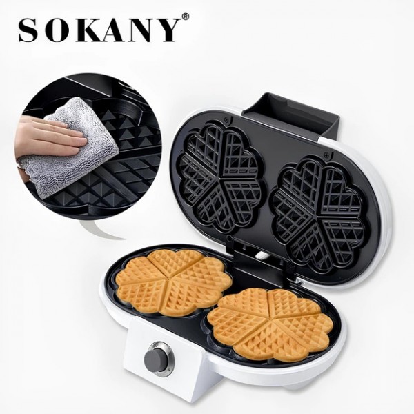 Вафельниця для товстих вафель Sokany KJ-510 1200 Вт антипригарні пластини