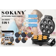 Мультипекар 5в1 з формами, 1000Вт, SK-08093. Бутербродниця, Вафельниця