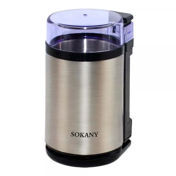 Кофемолка Sokany SM-3001S нержавеющая сталь мощность 180 Вт.
