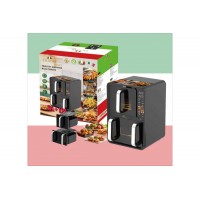 Двухкамерная аэрофритюрница T.K.Line TK00275 на 12 л и на 6л Мощность 5200+2000 Вт 