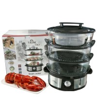 Пароварка-скороварка электрическая 2000Вт T.K. Line TK00269 Серая с черным