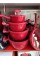 Набор кастрюль с антипригарным гранитным покрытием Top Kitchen TK-00100, набор посуды 10 предметов красный