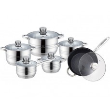 Набір посуду T.K.Line ТК000271 із нержавіючої сталі 12 предметів.