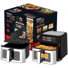 Фритюрниця з сенсорним управлінням Zepline ZP-211 на два тени — 14 літрів, 4000 Вт, подвійне відділення і швидке нагрівання