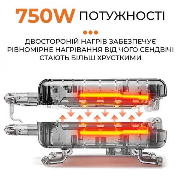 Сэндвичница с насадкой гриль KJ-108G