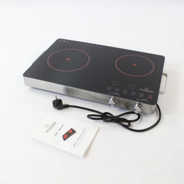 Инфракрасная плита 2000W, две комфорки, CB-1332