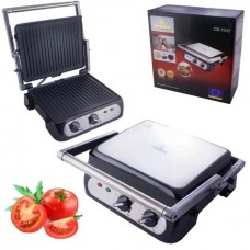 Электрический прижимной контактный гриль Crownberg CB-1042 Серый 2000W 