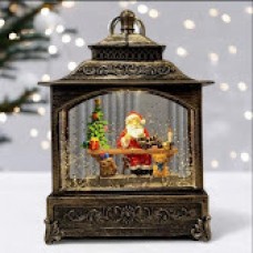 Новогодний LED светильник "Санта" с музыкой, USB и батарейки, модель 800