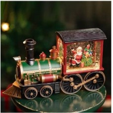 Фонарь музыкальный новогодний Рождественский поезд на батарейках и USB. Модель  806