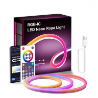 Умная гибкая LED Neon RGB неоновая лента 5 метров от USB цветового управления с телефона