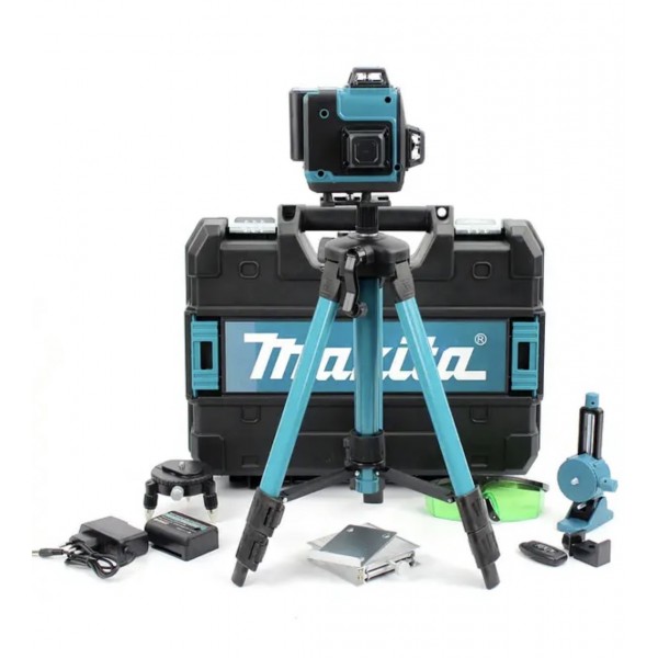 Аккумуляторный лазерный Makita нивелир SK700GDZ 4D-16 линейный уровень со штативом