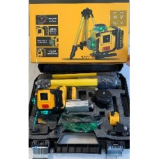 Лазерний рівень LUX 4D, 16 зелених ліній, з великим LED-дисплеєм і зарядкою Type-C