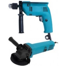 Набор инструментов 2в1 Синий Дрель Болгарка