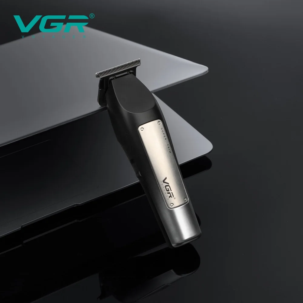 Машинка (триммер) для стрижки волос VGR V-939 BLACK, 4 насадки, LED Display