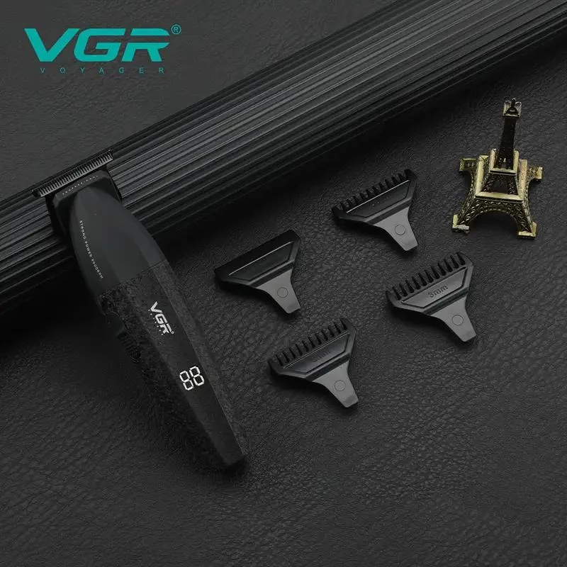 Триммер VGR V-640T BLACK, 3 насадки, LED display, 9000RPM