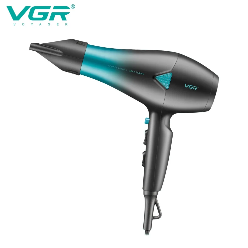 Фен профессиональный VGR V-455 GREEN, 2 скорости, 3 режима температуры, 2000-2400 Вт