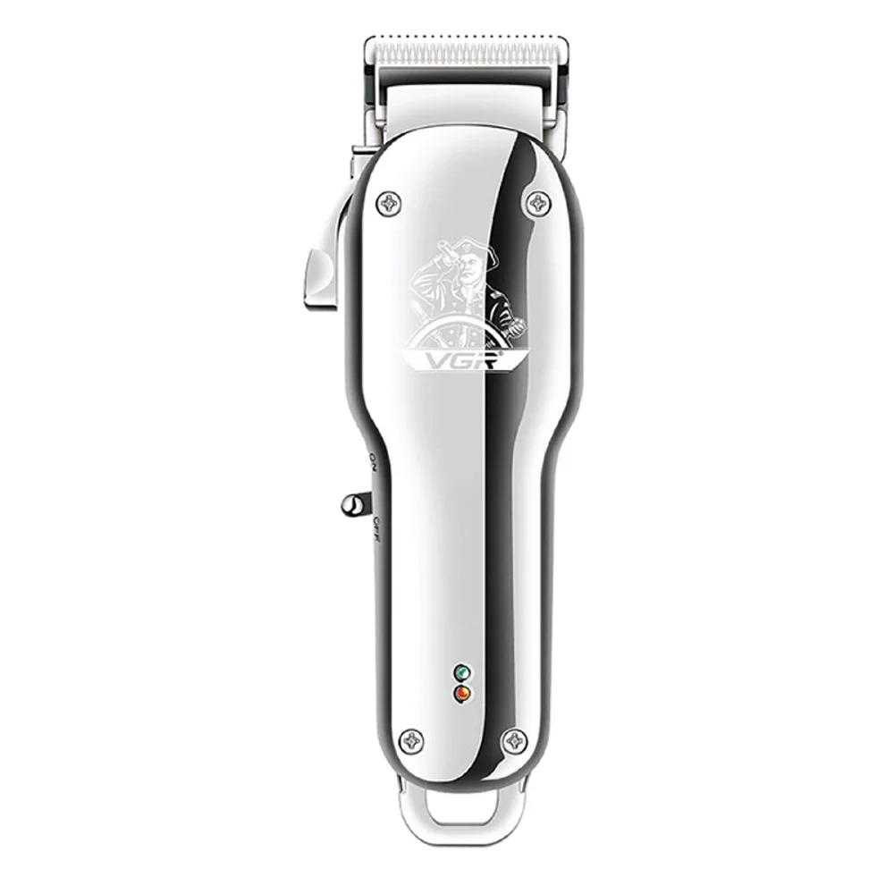 Аккумуляторная машинка для стрижки (clipper) VGR V-678 SILVER, 4 насадки